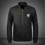 veste philipp plein leahter cuir pas cher qp 78 black